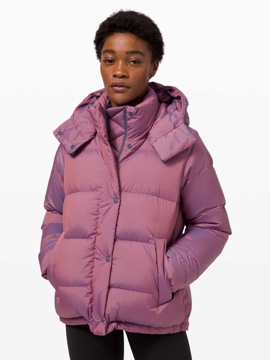 RARE LIMITED Lululemon Wunder Puff Puffer Jacket sz 6 - Heathered Plumful Purple - Picture 2 of 16
